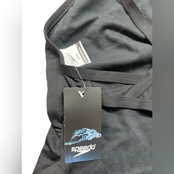 SPEEDO ENDURANCE PLUS black training athletic one piece competition swimsuit NWT - Picture 8 of 8
